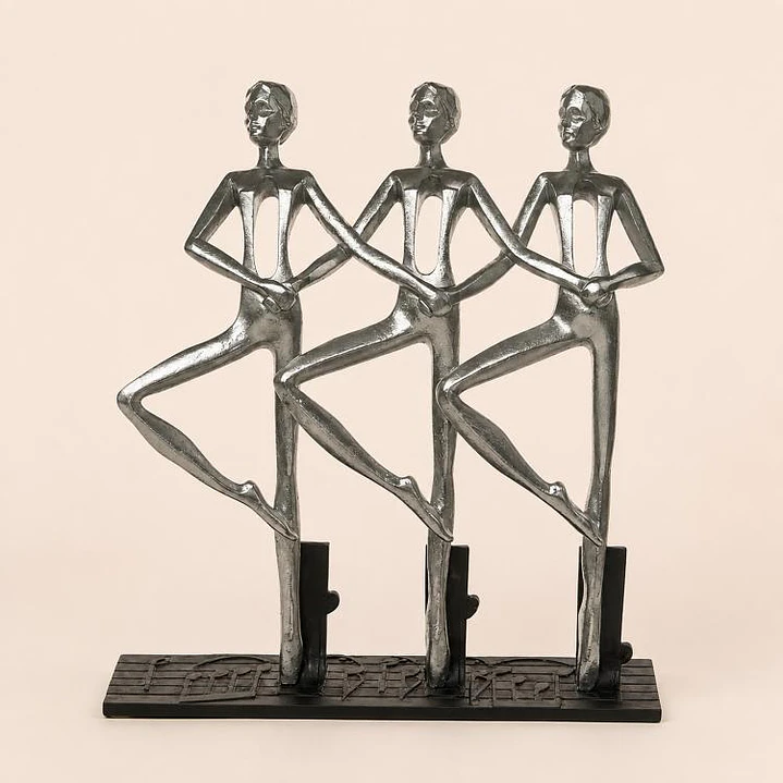 Figura Decorativa Bailarinas Abstractas Silver 2