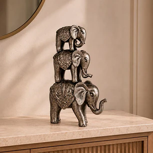 Figura Decorativa Elefantes Family Namibia Ambar