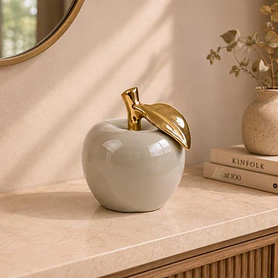 Figura Decorativa Manzana Clemont Ocre