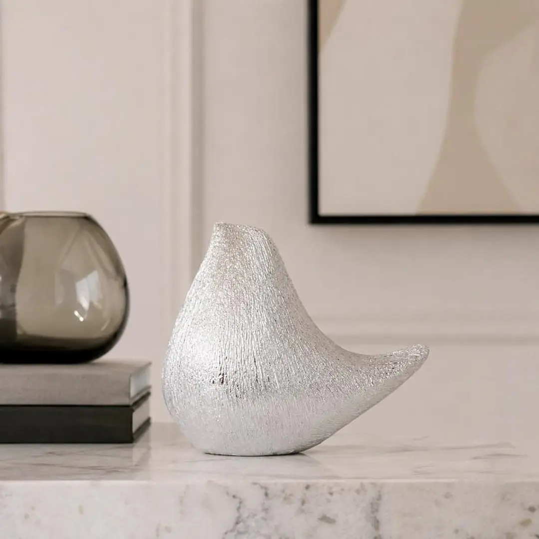 Figura Decorativa Pájaro Atenas Silver 1