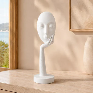 Figura Decorativa Máscara Blanca