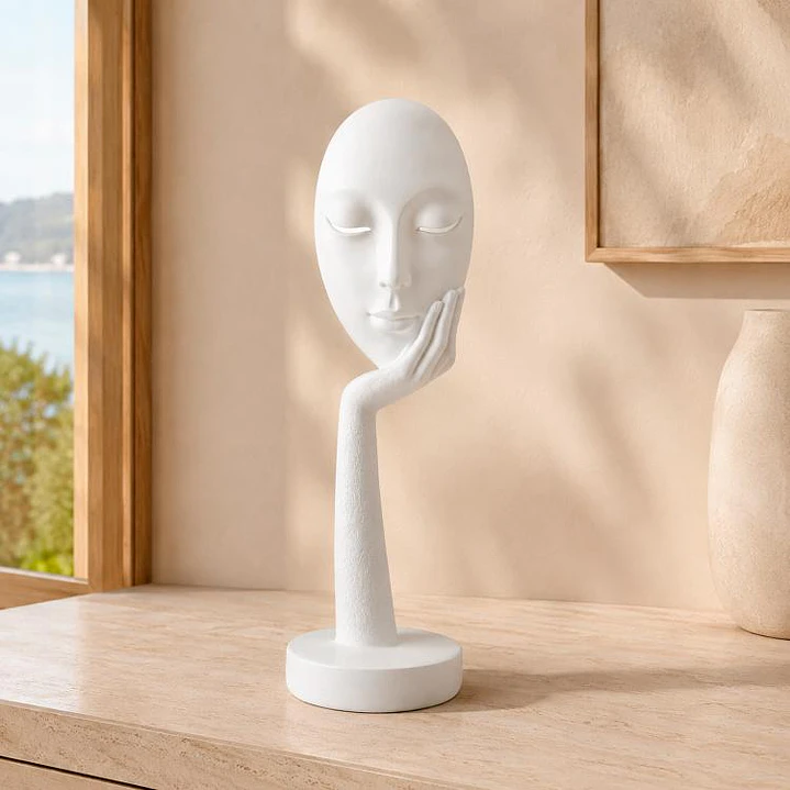 Figura Decorativa Máscara Blanca 1