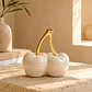 Figura Decorativa Cereza Doble Clemont Ocre - Miniatura 1