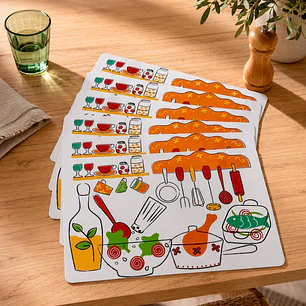 Set de Individuales Gourmet 6 Piezas