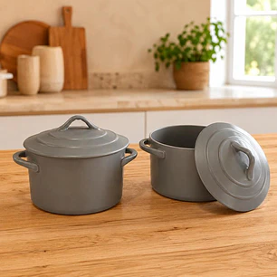 Set 2 Cacerolas para Horno con Tapa Bari
