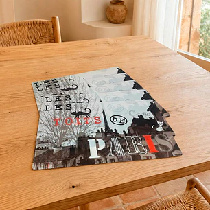 Set 5 Individuales Torre Eiffel