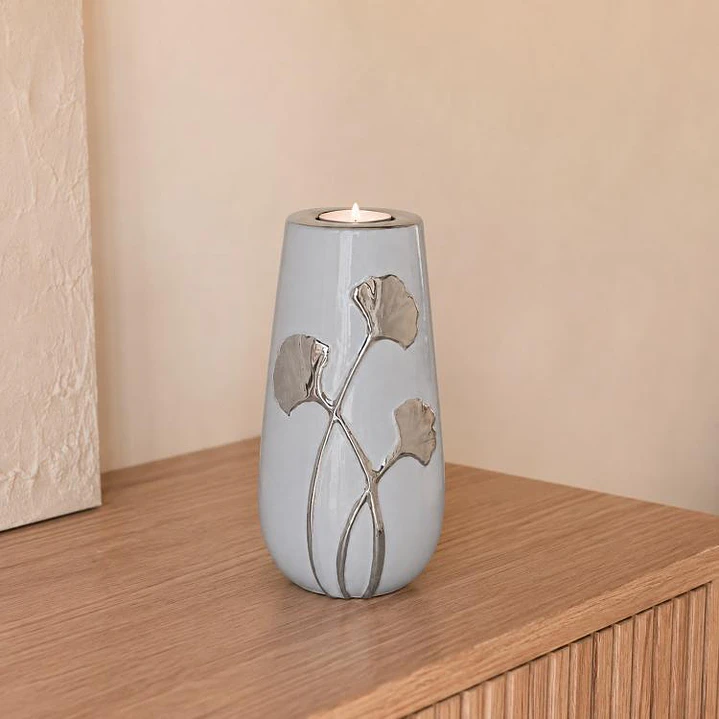 Portavela Gingko Silver Grande 1