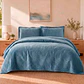 Quilt Liso Velvet Ibiza Petróleo King - Miniatura 1