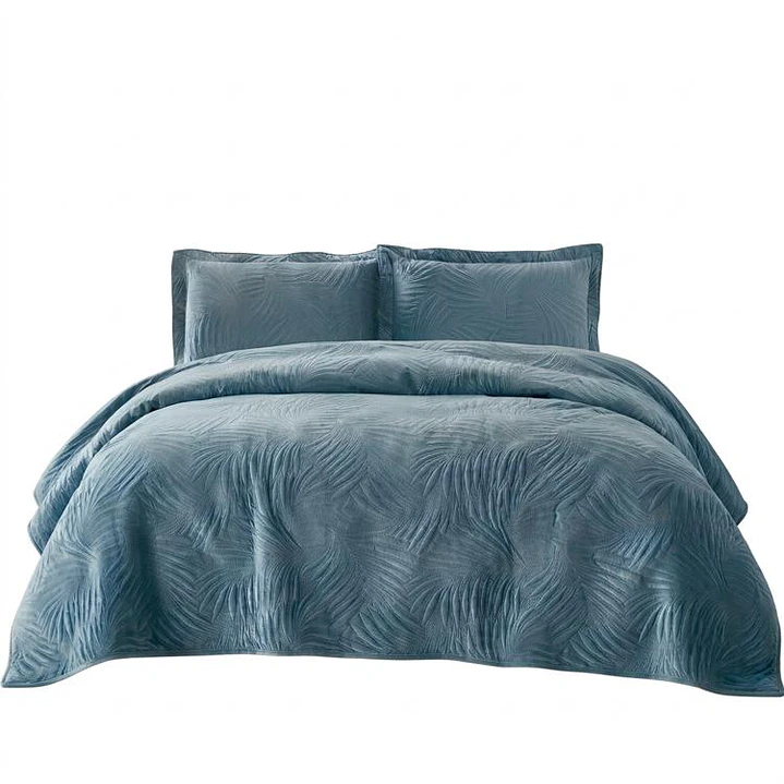 Quilt Liso Velvet Ibiza Petróleo 2 Plazas 4