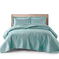 Quilt Liso Velvet Ibiza Celeste Light 1,5 Plazas - Miniatura 4