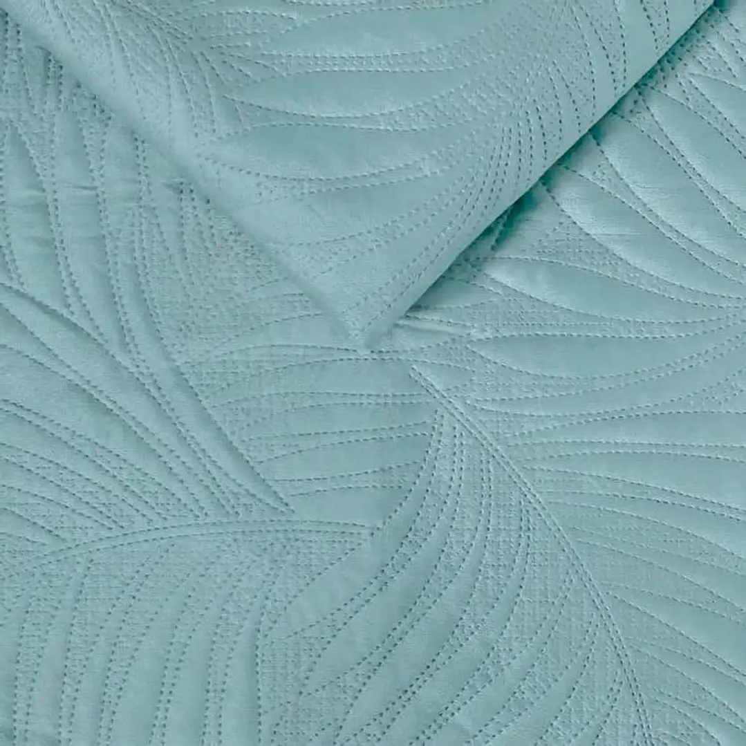 Quilt Liso Velvet Ibiza Celeste Light 1,5 Plazas 3