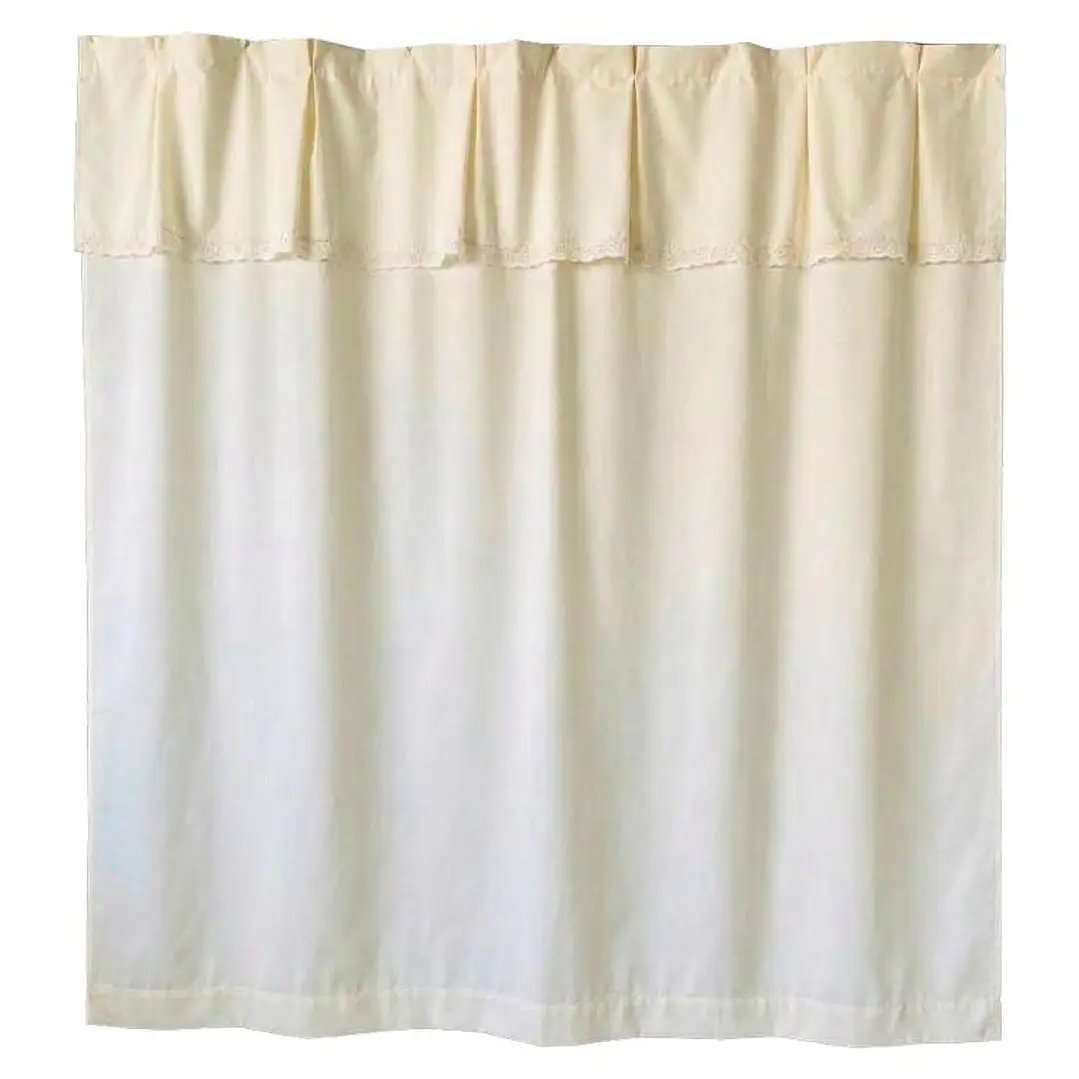 Juego Cortina Broderie para Baño 6 Piezas Beige 5