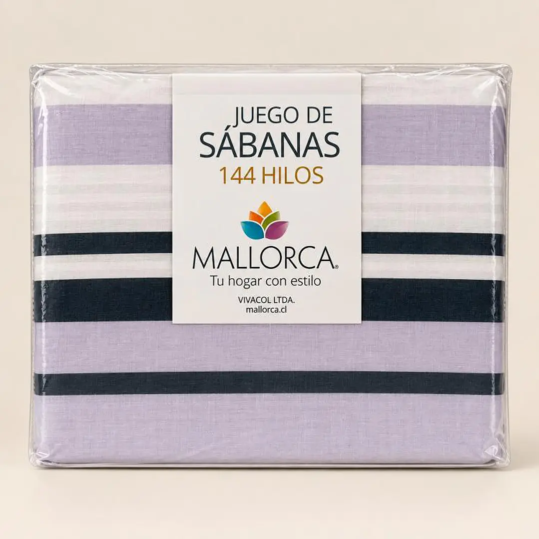 Juego Sábana 144 Hilos SuperKing Verona Lila 2