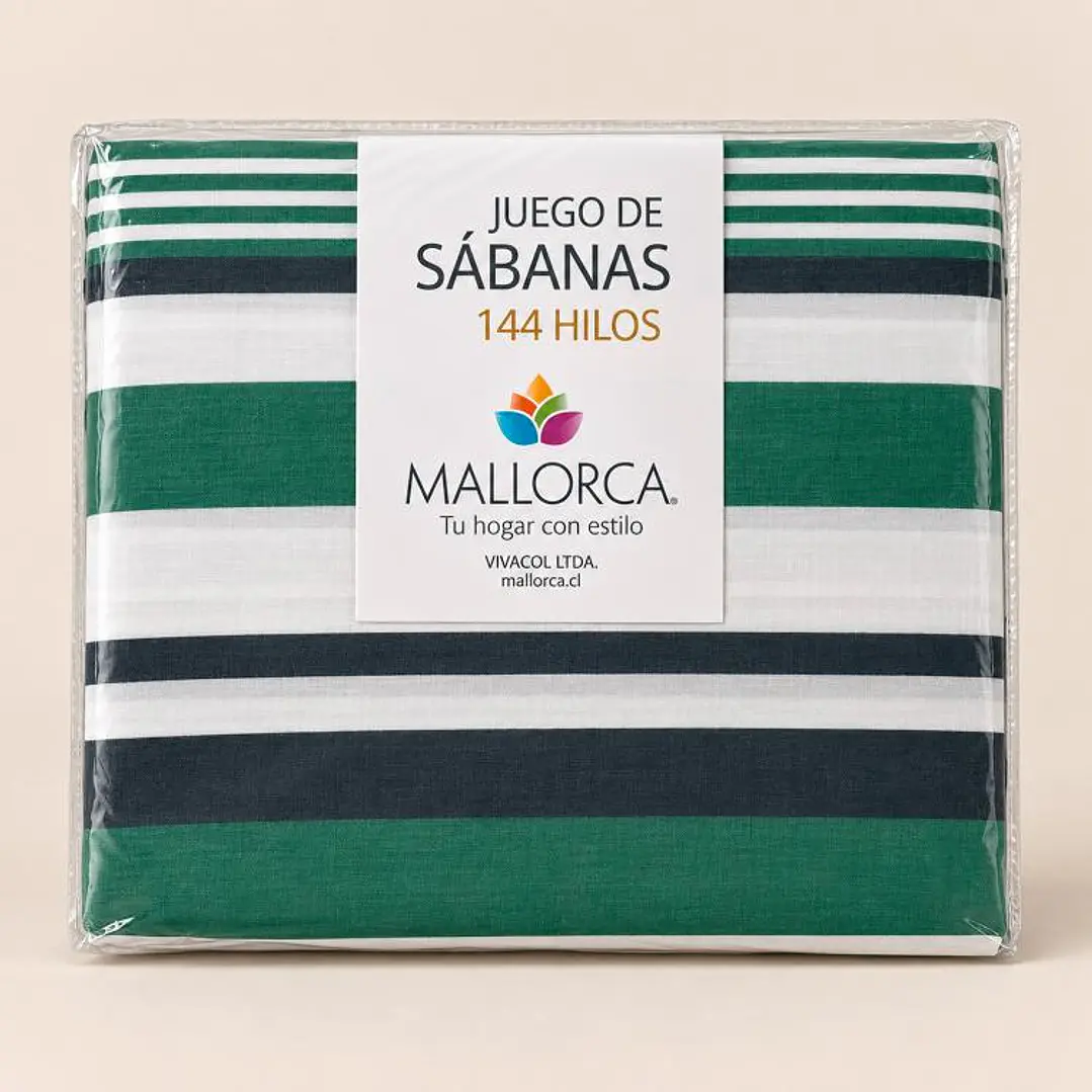 Juego Sábana 144 Hilos Plaza 1,5 Verona Green 2