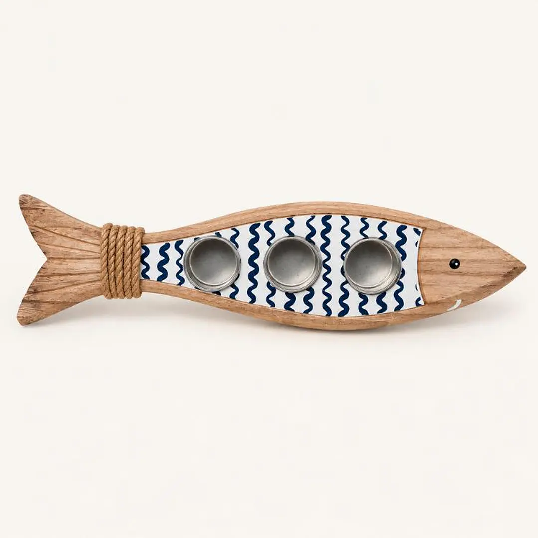 Portavela Marina Blue Triple 5