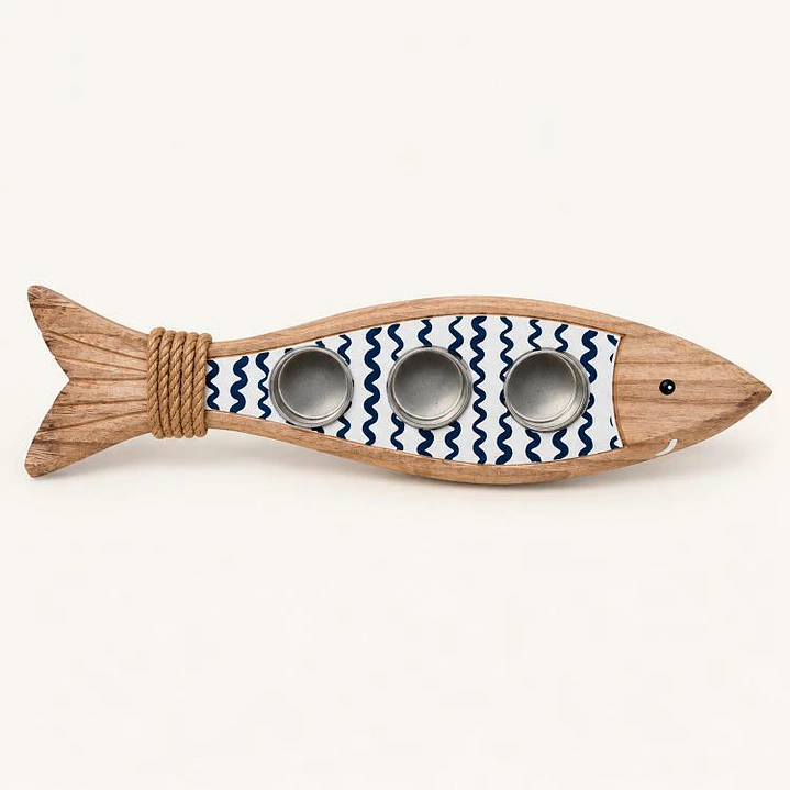Portavela Marina Blue Triple 5