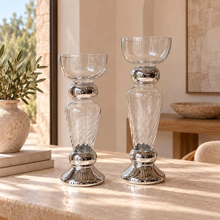Centro de Mesa Clemont Silver Plus 2