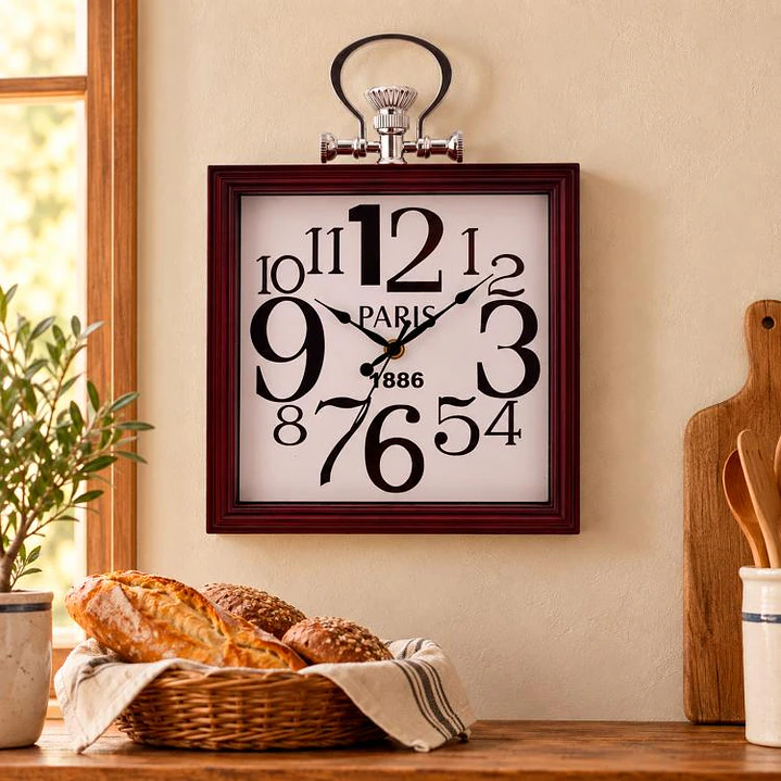 Reloj Mural Basilea Caoba 1