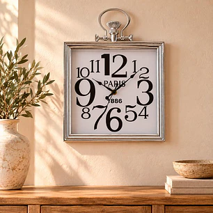 Reloj Mural Basilea Silver 