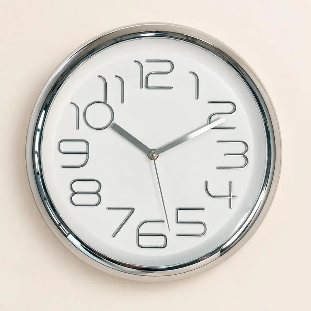Reloj Mural Lugano Silver 6
