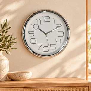 Reloj Mural Lugano Silver