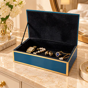 Joyero Blue Stone con Tapa