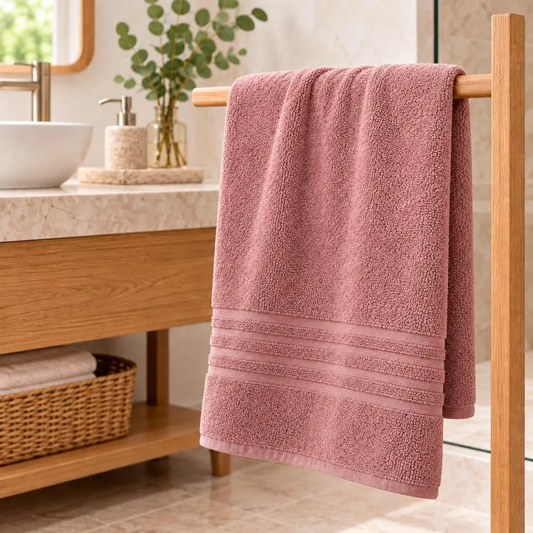 Toallón de Baño Grecco Rosa Malva 1