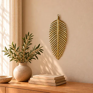 Placa Mural Hoja Royal Gold Mediana