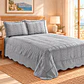 Quilt Bordado 1,5 Plazas Versailles Gris - Miniatura 1