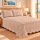 Quilt Bordado 1,5 Plazas Versailles Cafe Claro - Miniatura 1