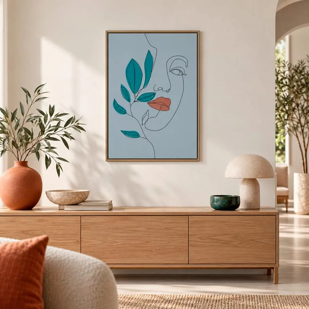 Cuadro Jacinta Turquesa 70 x 50 1
