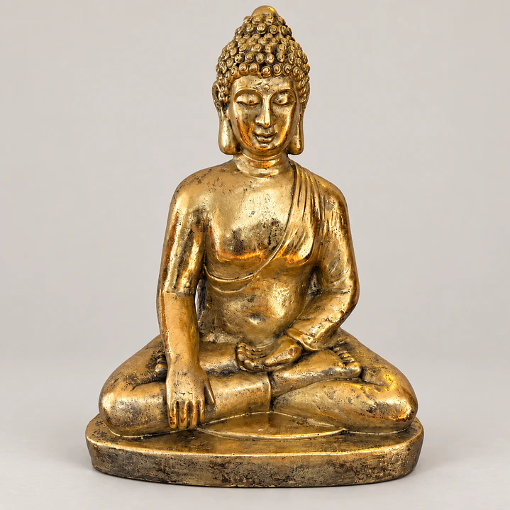 Figura Decorativa Grand Buda Dhyna Mudra Gold 1