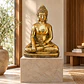 Figura Decorativa Grand Buda Dhyna Mudra Gold - Miniatura 5