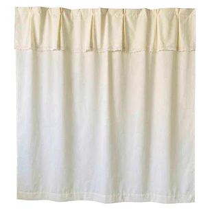 Juego Cortina Broderie para Baño 6 Piezas Beige