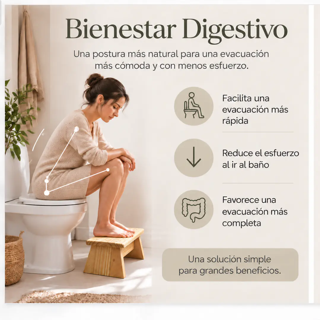 Piso Baño Taburete de Madera Multiuso 3