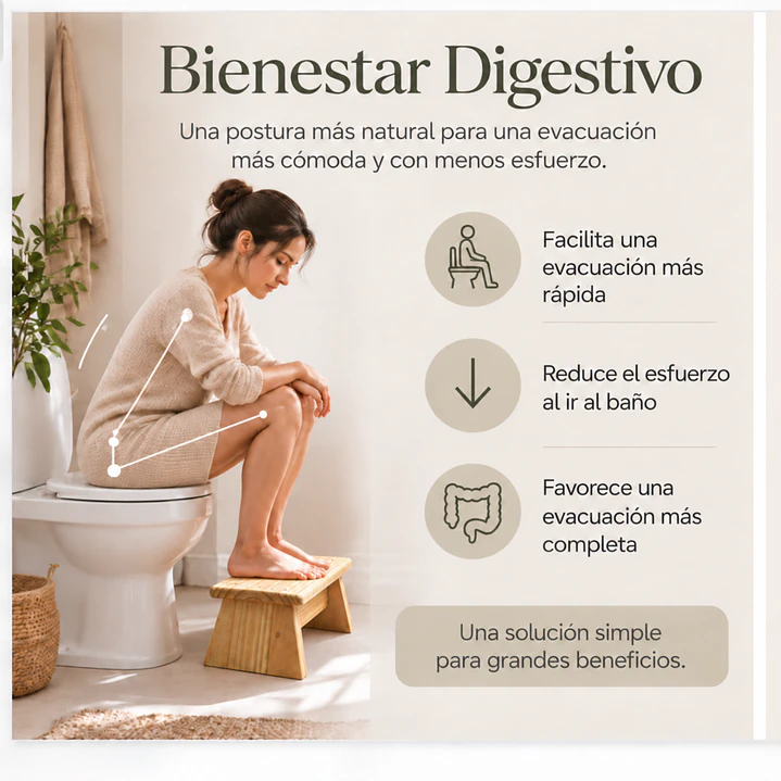Piso Baño Taburete de Madera Multiuso 3