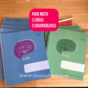 Pack mixto: 5 cuadrícula + 3 líneas