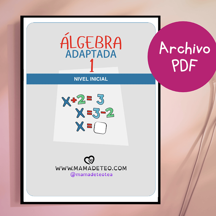Libro: Álgebra adaptada 1 - Nivel inicial (PDF) 1