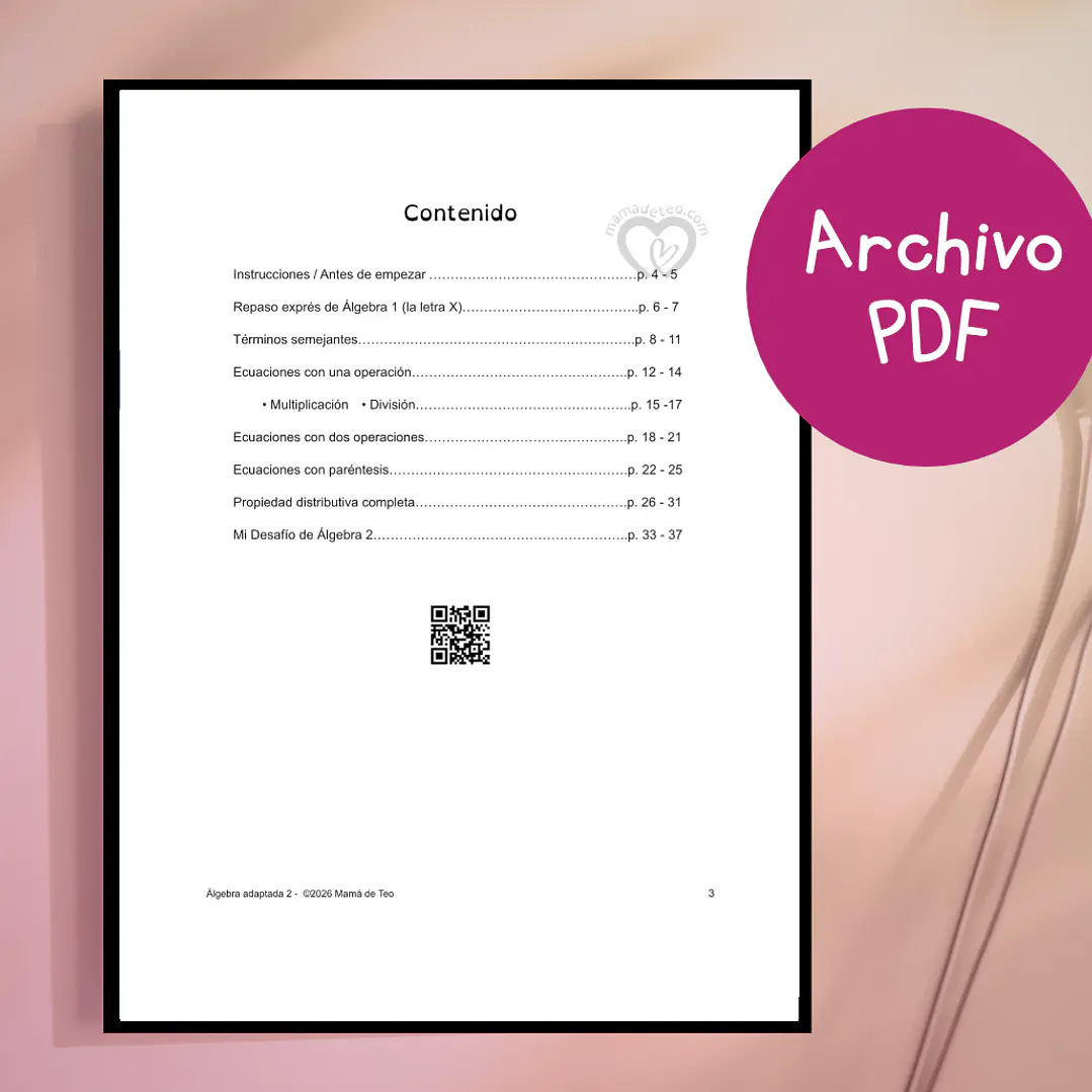 Libro: Álgebra adaptada 2 - Nivel Intermedio (PDF) 3