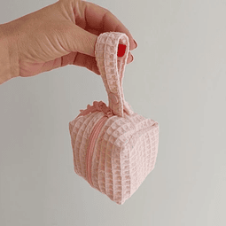 Cubo para chuchas - Waffle rosa