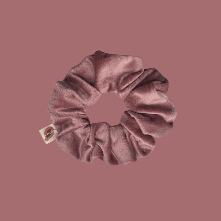 Scrunchie VELVET - cor de rosa 1