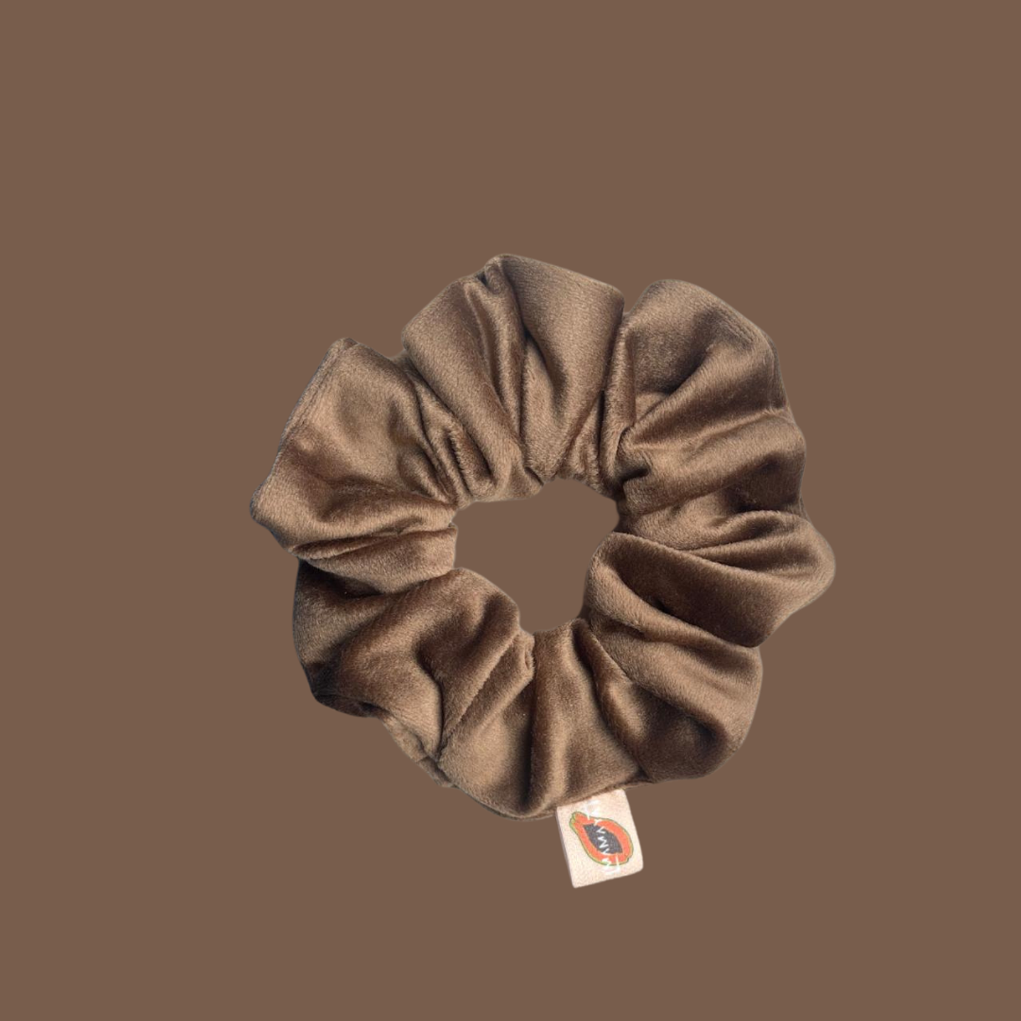 Scrunchie VELVET - castanho  1