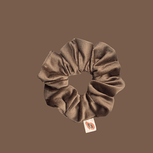 Scrunchie VELVET - castanho 