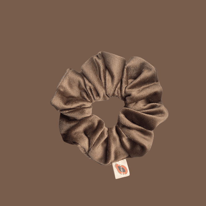Scrunchie VELVET - castanho  1