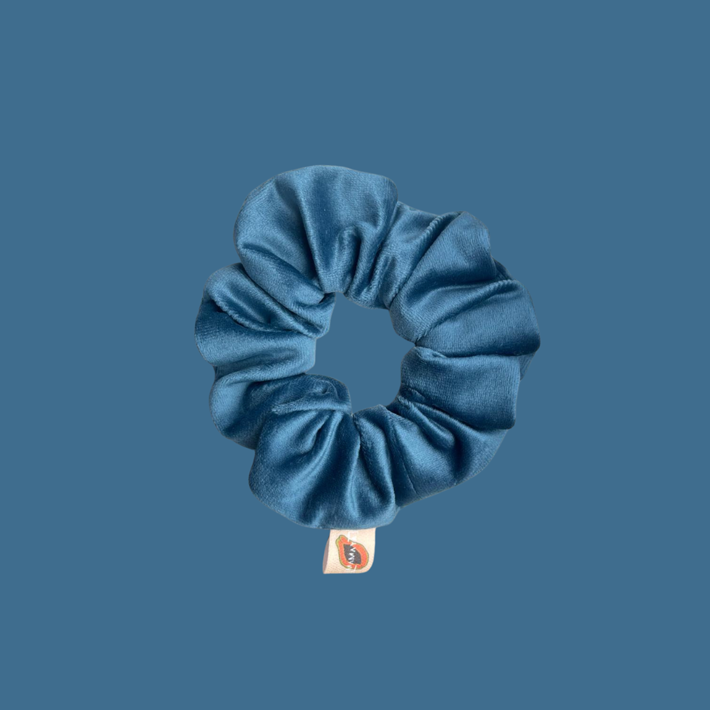 Scrunchie VELVET  - azul celeste  1