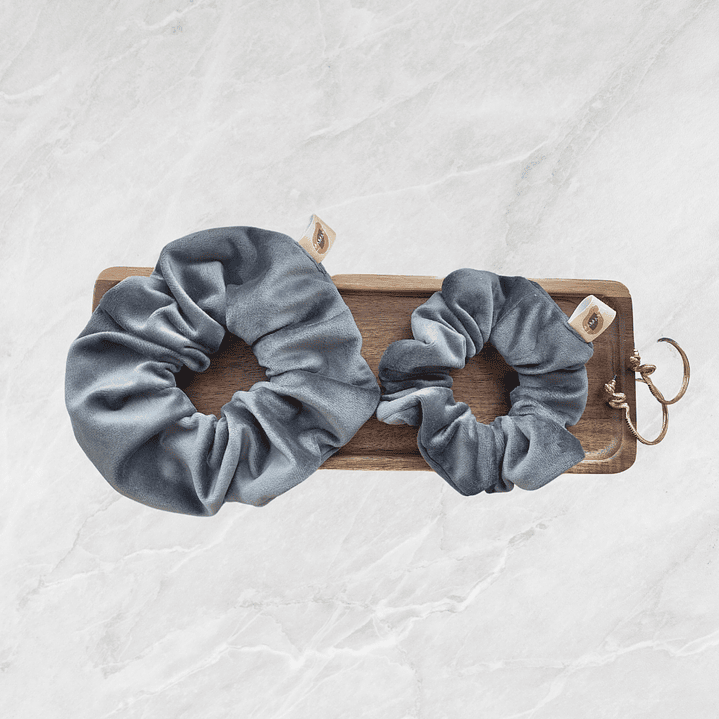 Scrunchie VELVET  - cinzento 2
