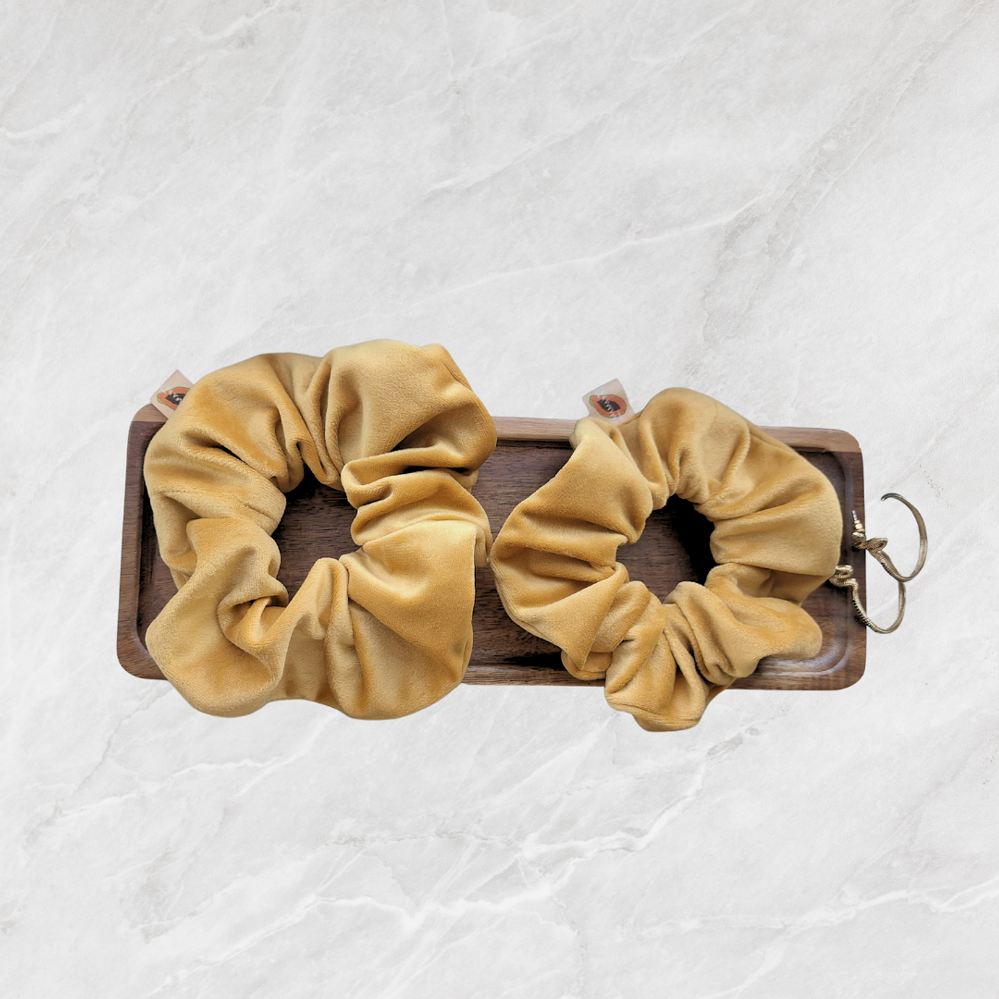 Scrunchie VELVET - amarelo 2