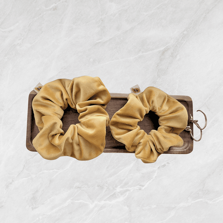 Scrunchie VELVET - amarelo 2