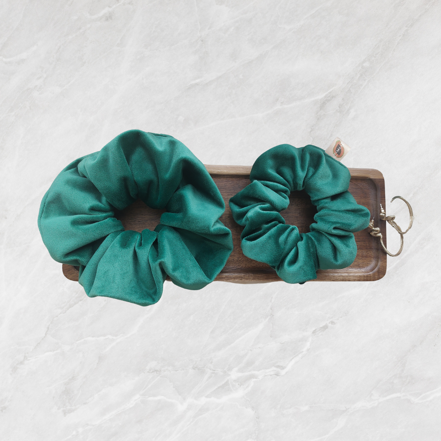Scrunchie VELVET - verde 2