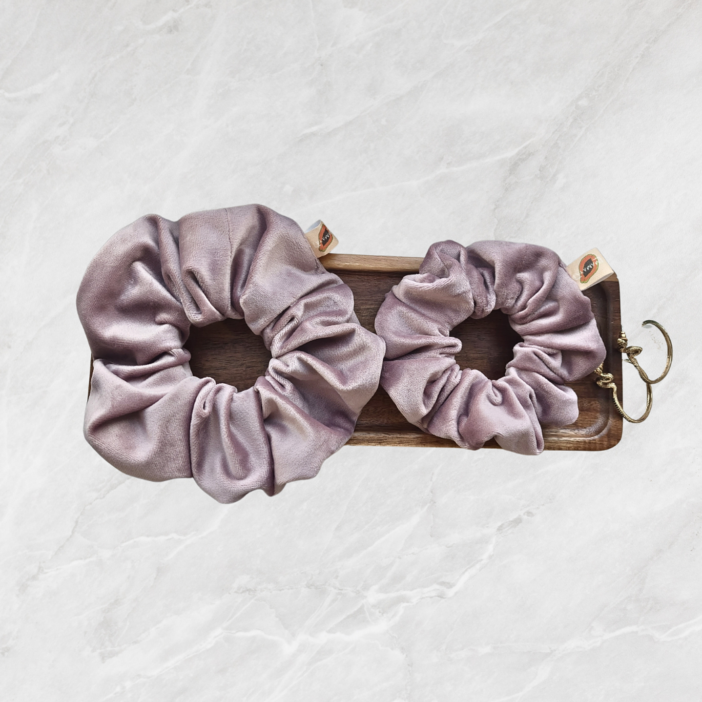 Scrunchie VELVET - malva 2